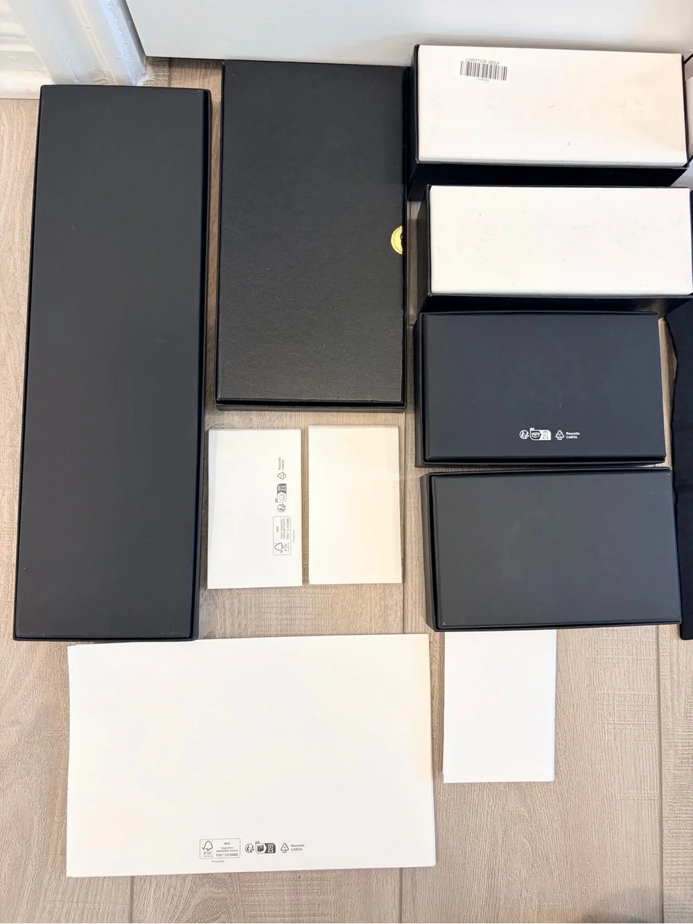 Authentic CHANEL 14 PIECES Bundle: 6 Boxes + 3 Dust Bags & 1 Small Gift Bag